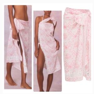 LoveShackFancy coquette bow bikini wrap